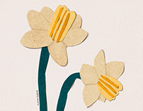 Daffodils Papercut Design (Digital)
