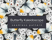 Butterfly Kaleidoscope seamless pattern