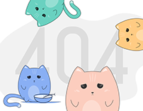404 Sad Cat — Animated Illustration