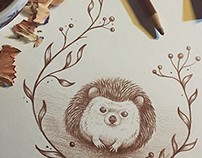 Hedgehog, Fawn & Bunny Holiday Greeting Cards