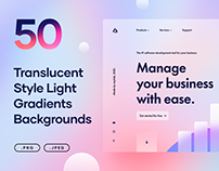 50 Translucent Style Light Gradients - PNG