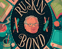 "How to be a writer" - Ruskin Bond postcard