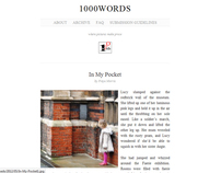 'In my Pocket' published by 1000words