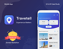 Travetell App UI & UX Cash Study | Zomato Hackathon 2nd