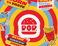POP burgers - Fast food Branding
