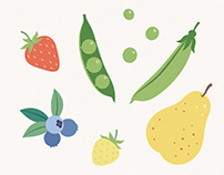 Seasonal fruits and veggies