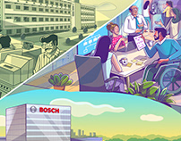 Bosch 100 years calendar illustrations