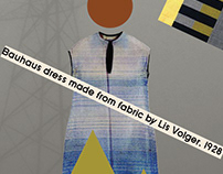 BAUHAUS inspired poster to promote Lis Volger fabric