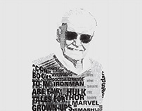 Typographic Portrait of Stan Lee
