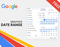 Google Analytics Date Range XD and CSV File Free
