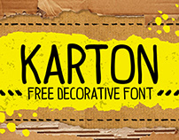 KARTON. Free decorative hand drawn font