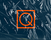 Qbizm minimal design concept logo