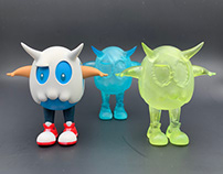 3” resin clean and blue versions