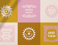 Groovy flowers - vector elements