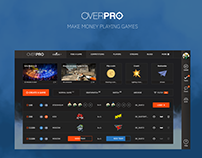 OverPRO gaming UX and UI