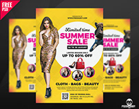 Summer Sale Flyer Free PSD