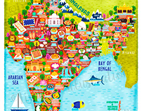 Map of India Illustration