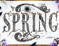 Four Seasons - Illustrated Typography