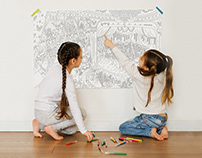 giant coloring book about ballet for "Voicebook"