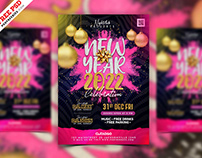 2022 New Year Party Invitation Flyer PSD