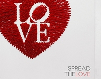 embroidery on paper : spread the love
