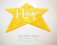 embroidery on paper : dum spiro, spero