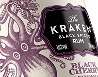 Kraken Rum Black Cherry Illustrated by Steven Noble