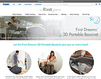 Web Design // First Dreams 3D Portable Bassinet
