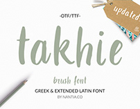 Takhie Pro Multilingual Brush Font