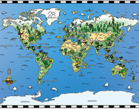 World Map Illustration, Jan 2012