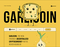 Garlicoin - Crypto Landin Page