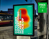 Free Warsaw Outdoor Citylight Ad Screen Mock-Up 8 v2