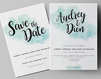 Watercolour Wedding Invitation Set