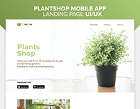 Plantshop mobile app landing page UI\UX