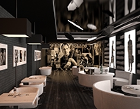 "Positive|negative" cafe-art gallery interior design
