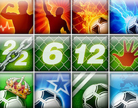 Soccer game icons
