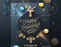 Happy Holidays Flyer Template