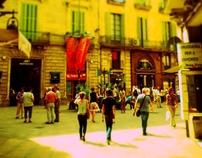 Walking in Barcelona