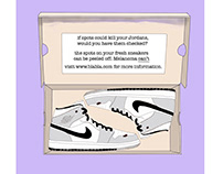 Melanoma sneakers - sticker campaign