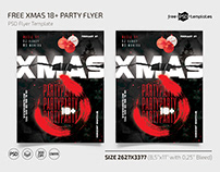 Free Xmas 18+ Party Template + Instagram Post (PSD)