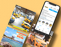 Social Media Yellow Car