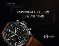 Luxury watch landing page.