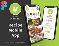 Recipe Mobile App UI/UX Case Study using Figma