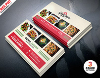 Food Restaurant Business Card Design PSD