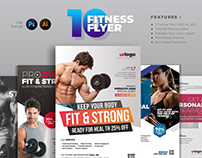 10 PSD Fitness Flyer Bundle
