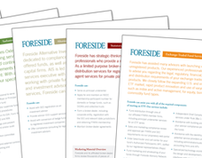 Foreside Financial Sales Sheets