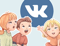 VK group design for English courses