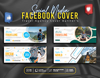 Travel agency social media facebook cover banner's