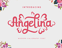 Angelina modern caligraphy font