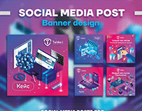 Social media post banner design